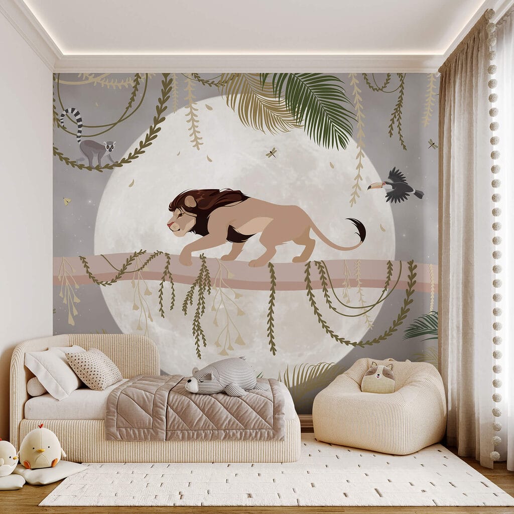 Leeuw op een boomtak — interieur 3