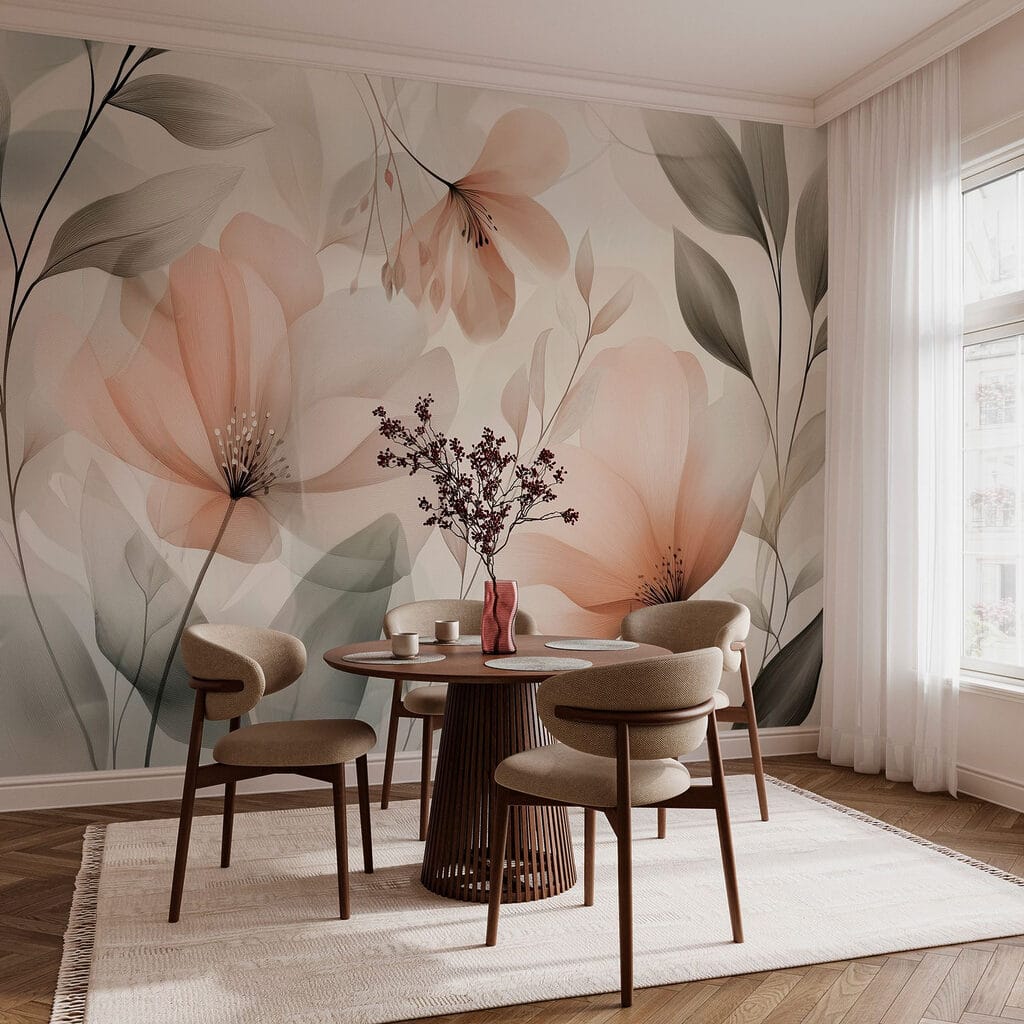 Delicate bloemblaadjes in zachte tinten — interieur 6