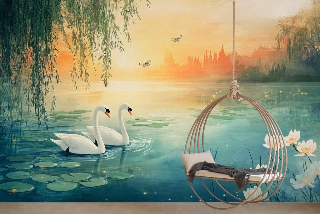 Zwanen bij gouden avondlicht — interieur 4