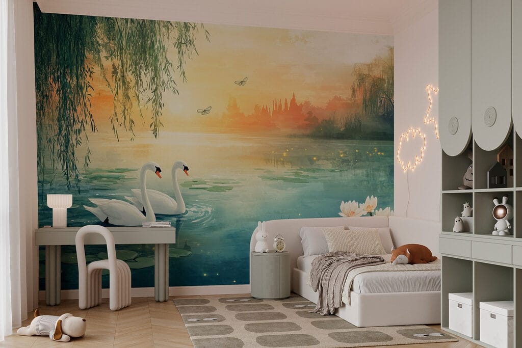 Zwanen bij gouden avondlicht — interieur 5