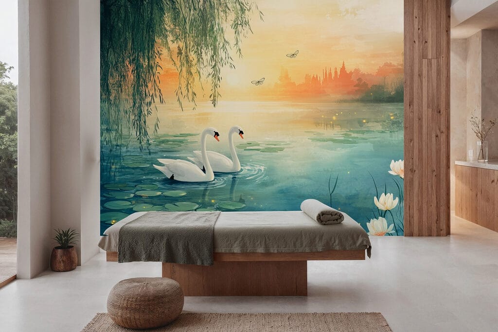 Zwanen bij gouden avondlicht — interieur 6