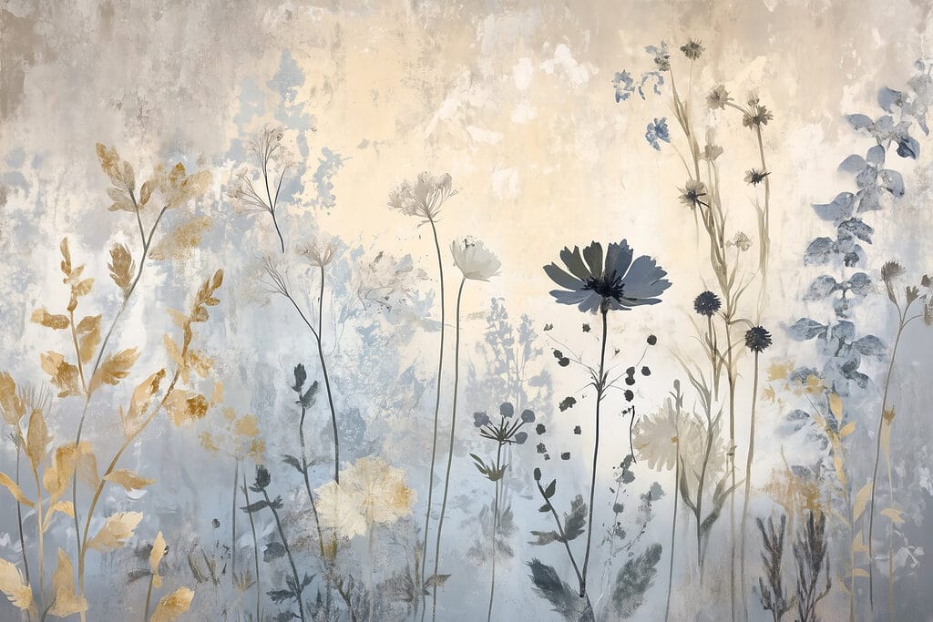 Elegant botanisch ontwerp in zachte tinten — volledig ontwerp