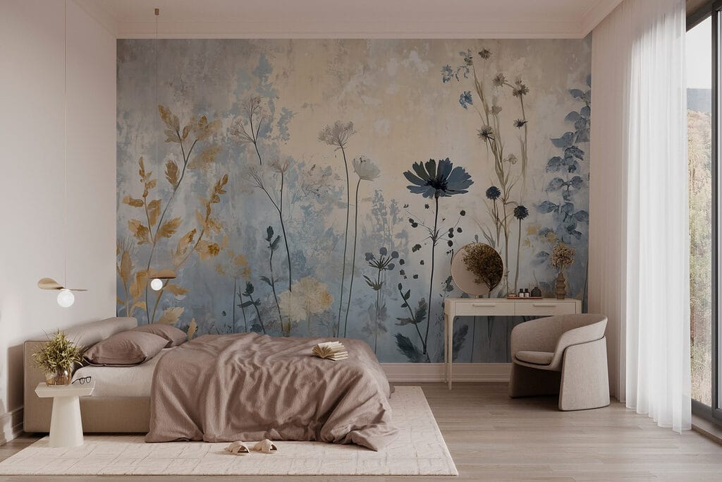 Elegant botanisch ontwerp in zachte tinten — interieur 2