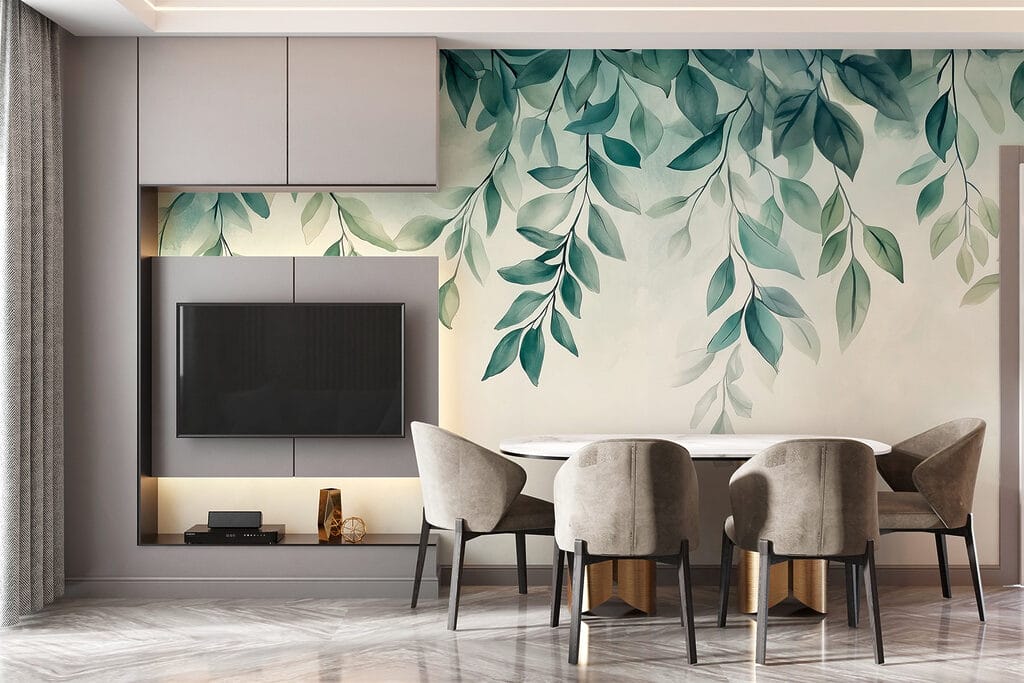 Zachte bladeren in zachte tinten — interieur 5