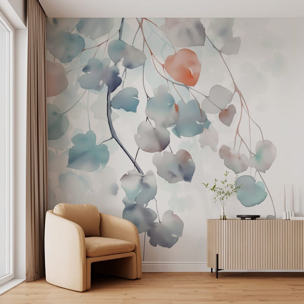 Ronde bladeren aan hangtakken — interieur 1
