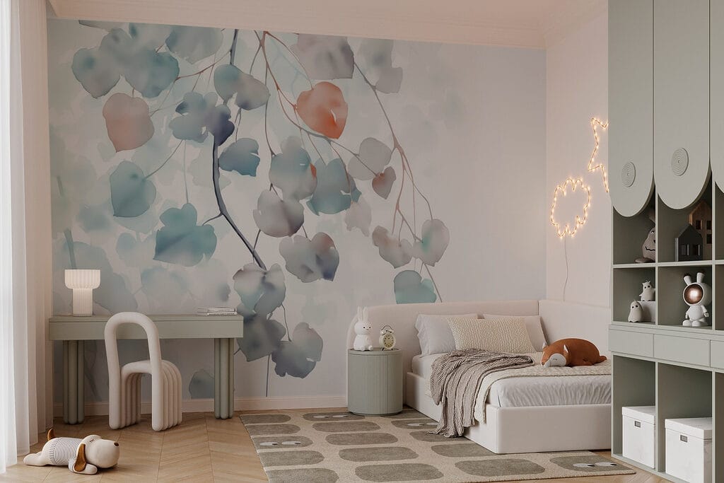 Ronde bladeren aan hangtakken — interieur 2