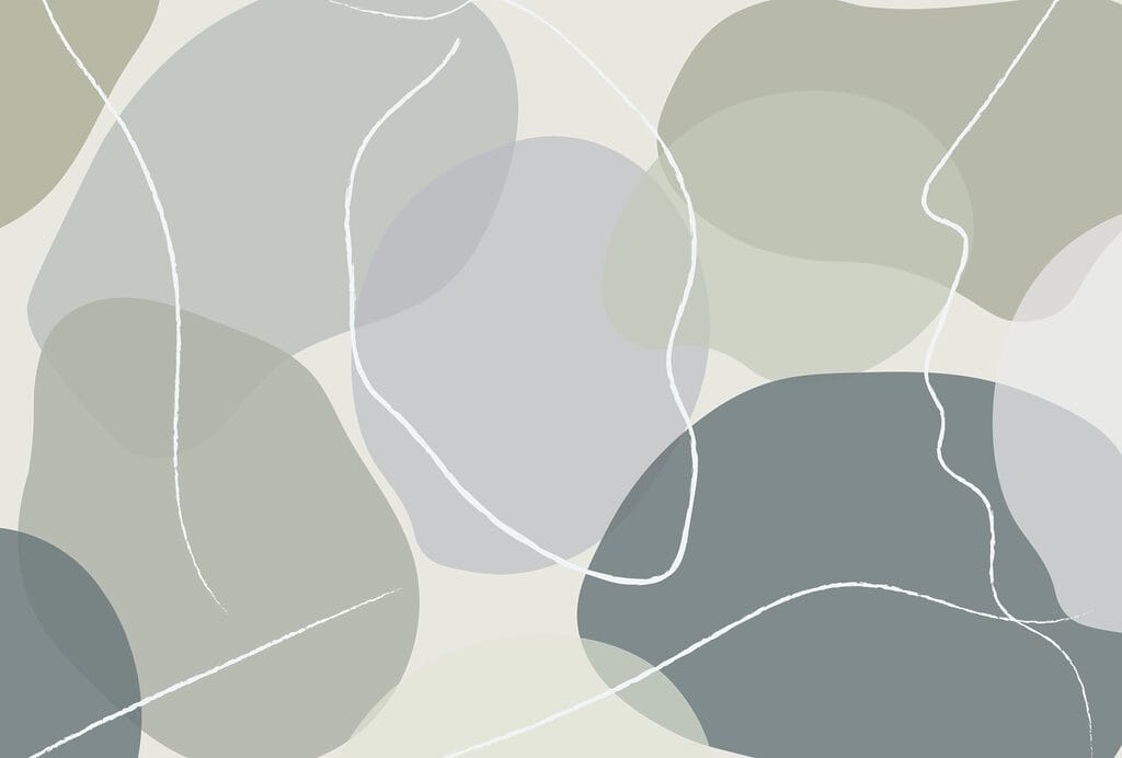 Groene vlakken met contourlijnen — volledig ontwerp