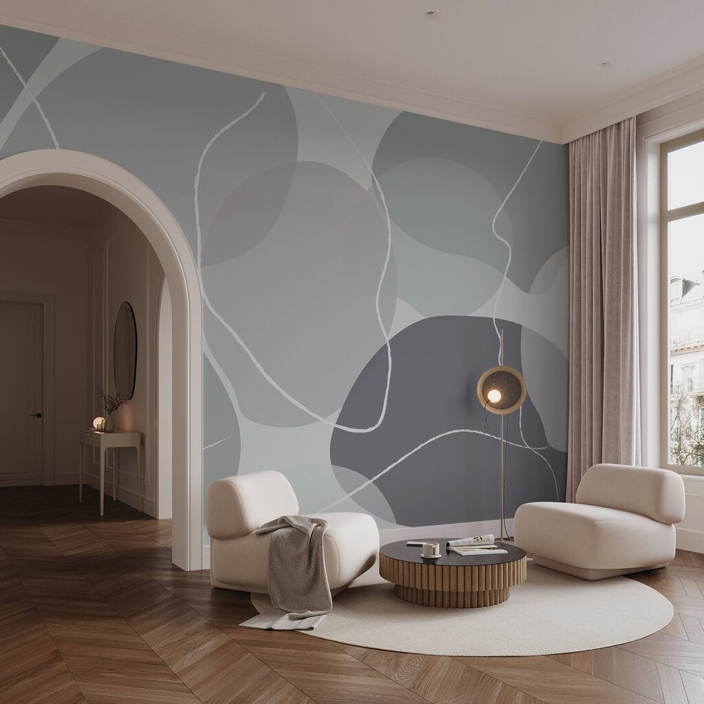 Kleurkeien met witte lijnen — interieur 1