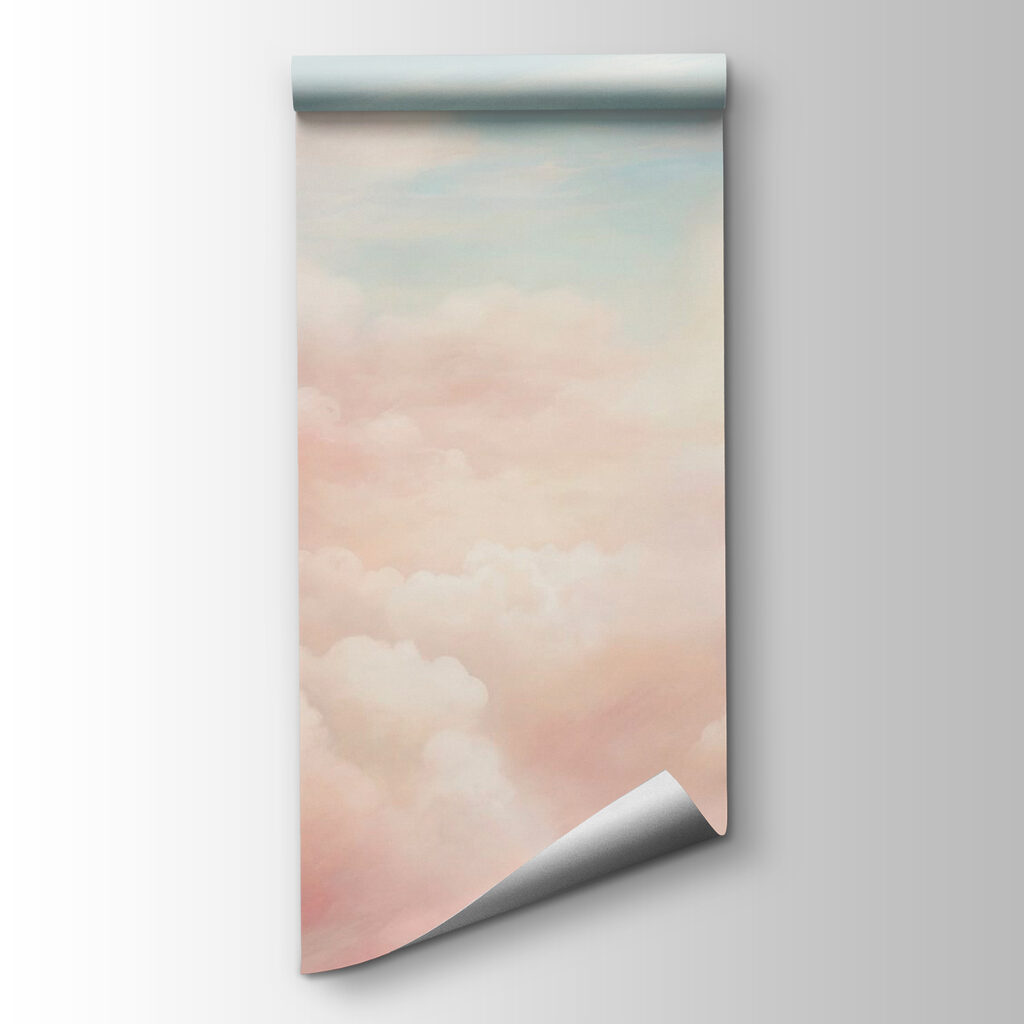 Roze en blauwe lucht met wolken — productweergave