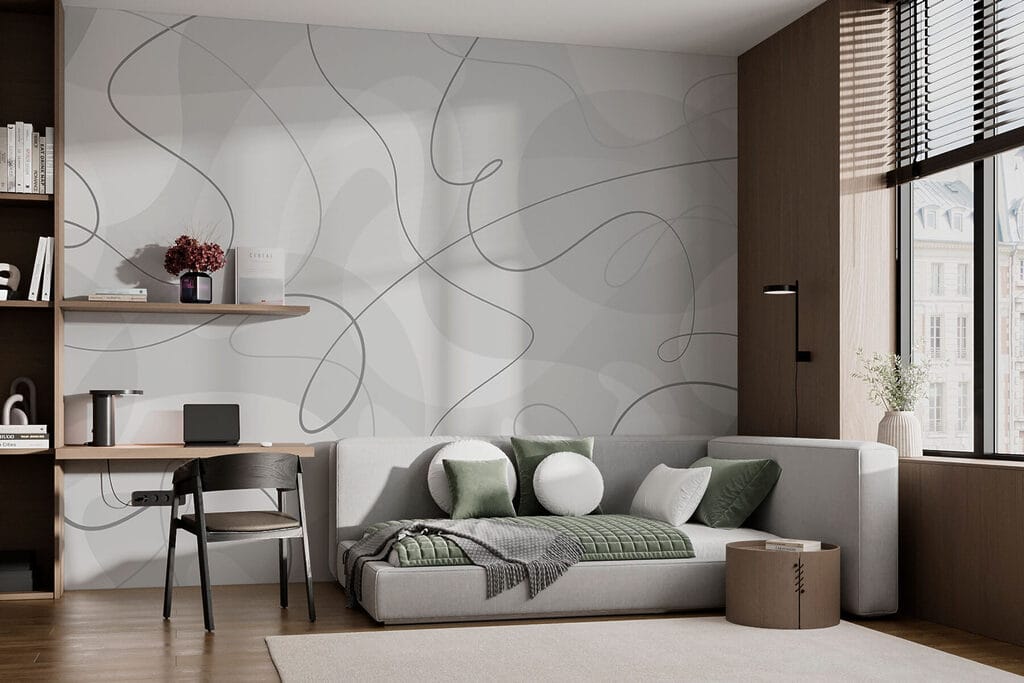 Dunne lussen over kleurkeien — interieur 1