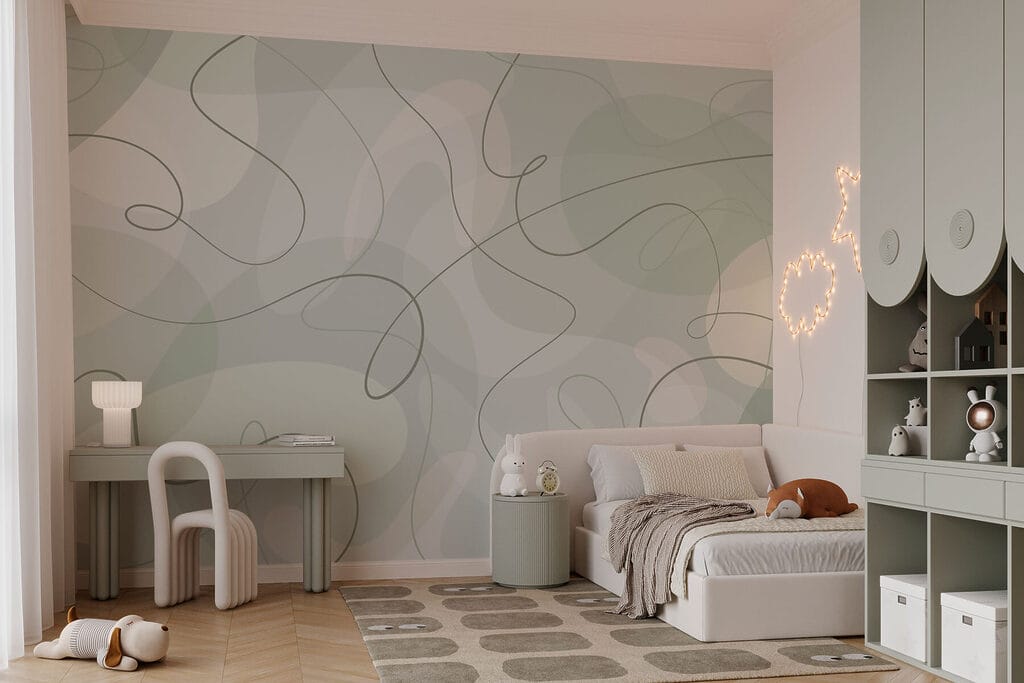 Dunne lussen over kleurkeien — interieur 1