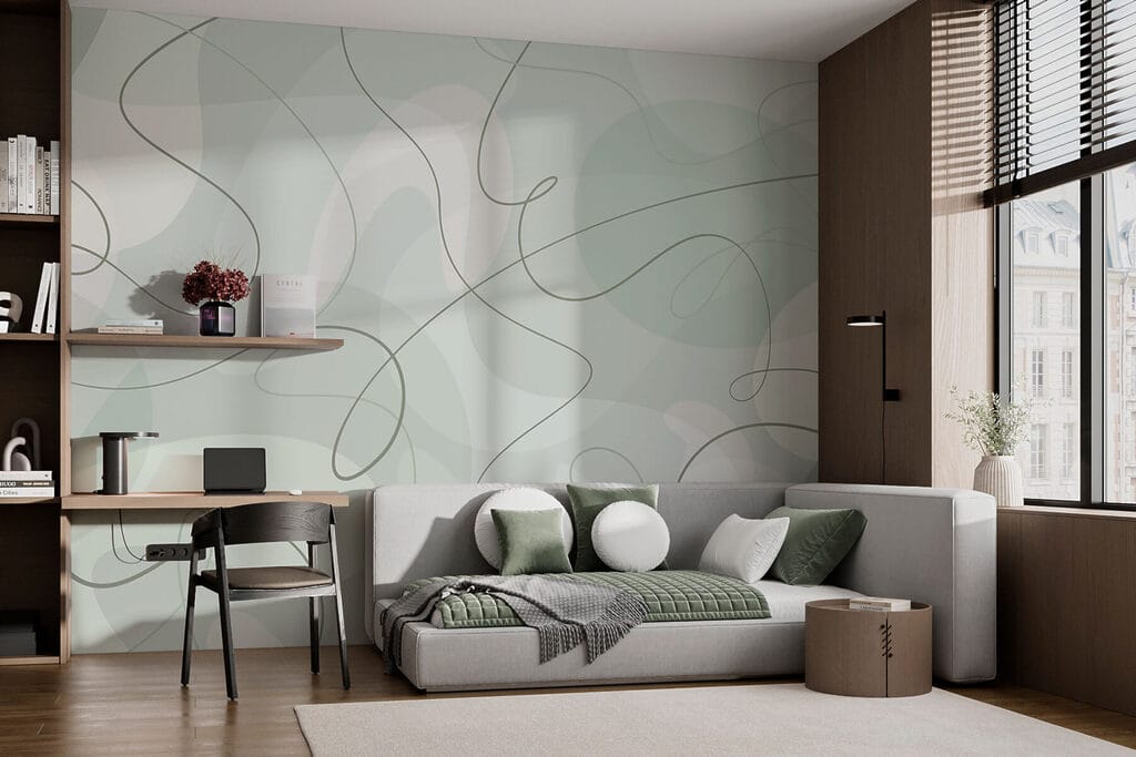 Dunne lussen over kleurkeien — interieur 2