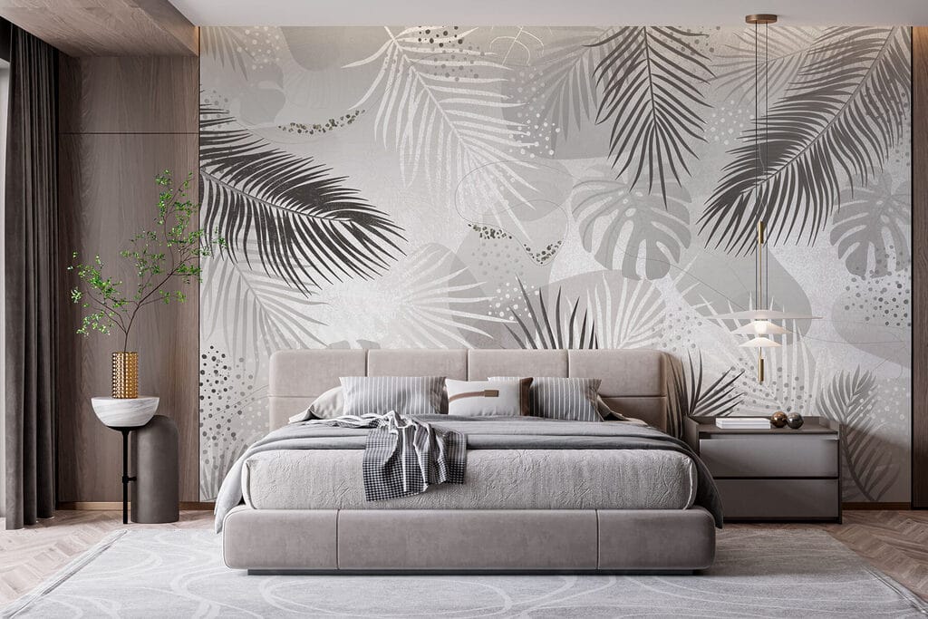 Palmveren tussen lichte verfsporen — interieur 1