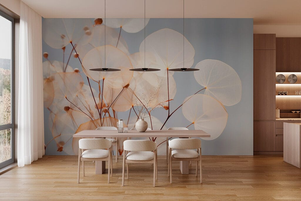 Delicate bladeren wiegen zachtjes in het licht — interieur 1