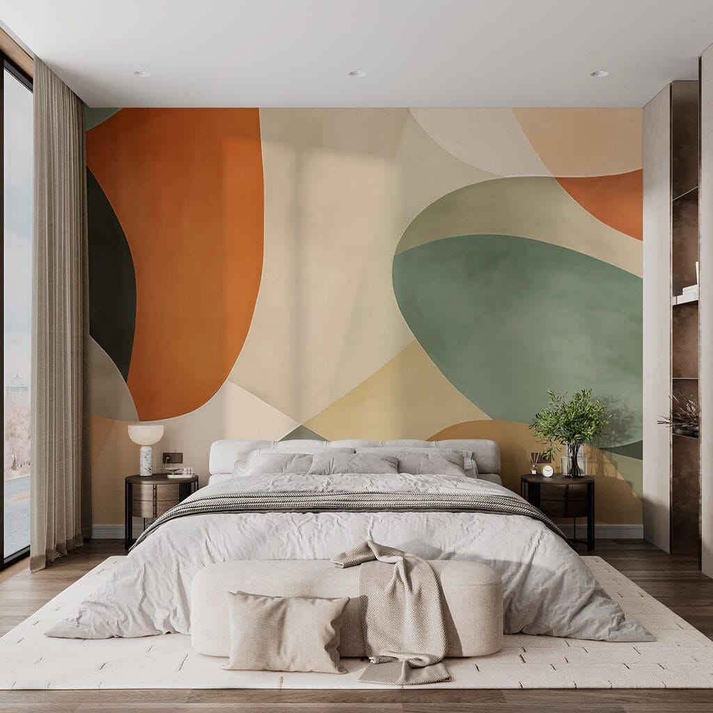 Abstracte compositie in rustgevende kleuren — interieur 3