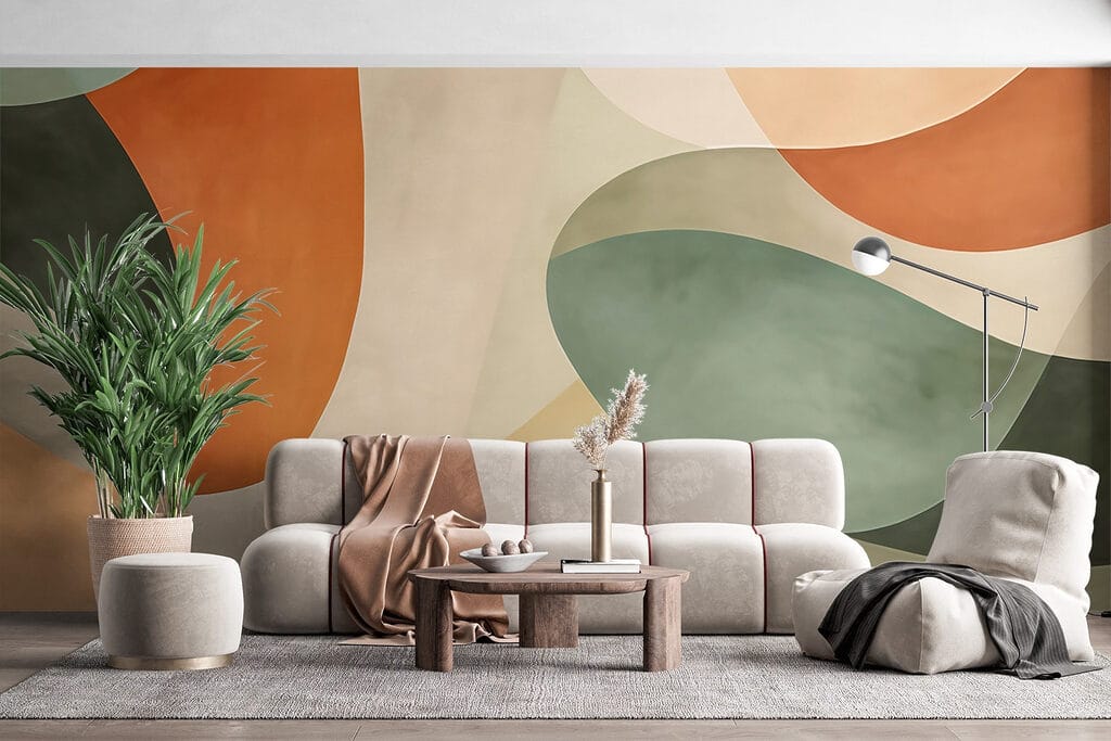 Abstracte compositie in rustgevende kleuren — interieur 2
