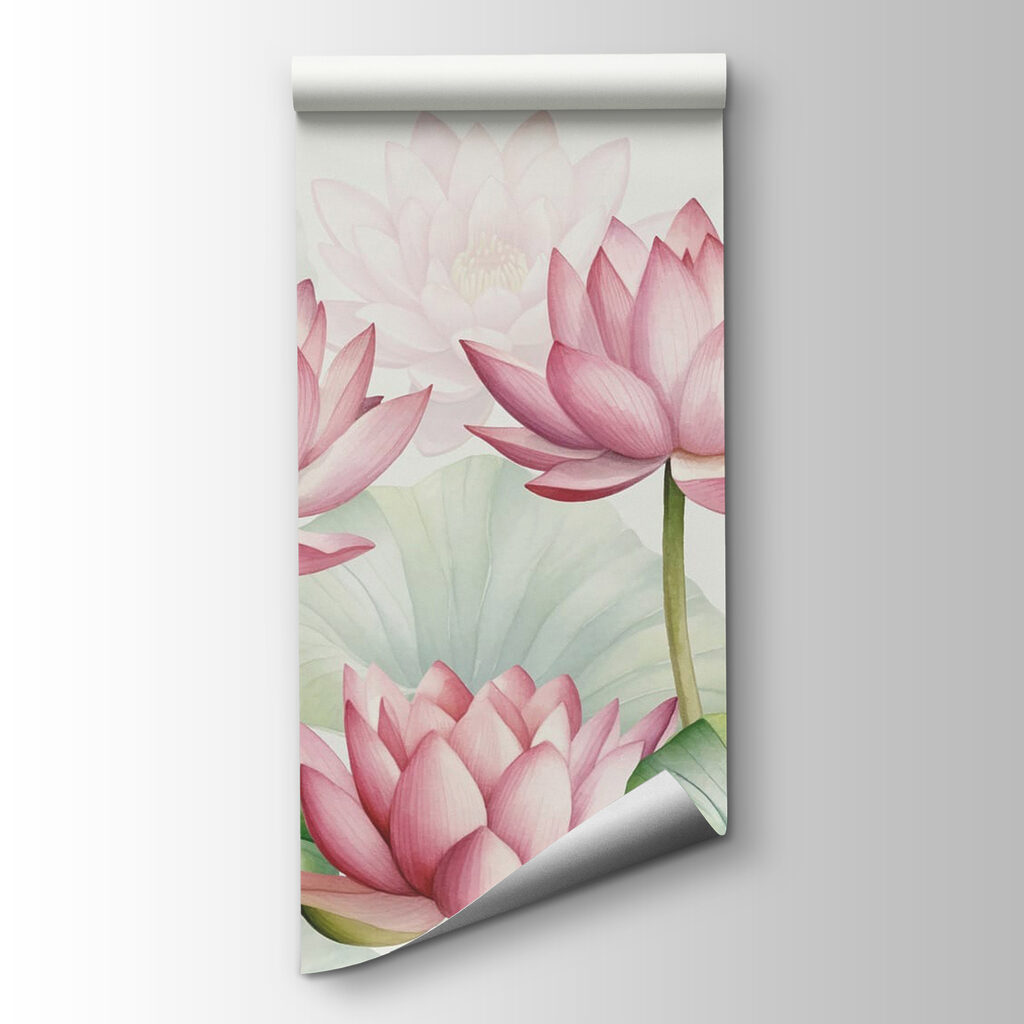 Roze lotussen boven groen — productweergave