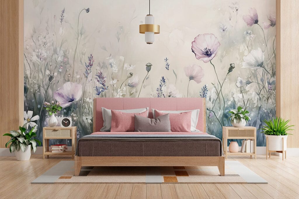 Bloemenweide in lichtpaars — interieur 1