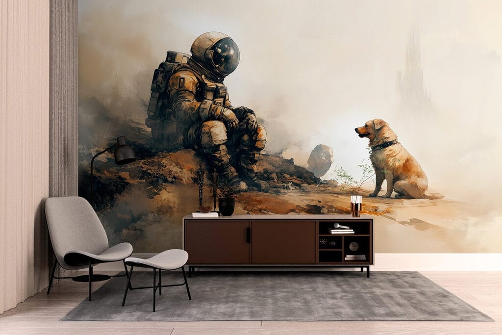 Astronaut ontmoet een hond — interieur 2