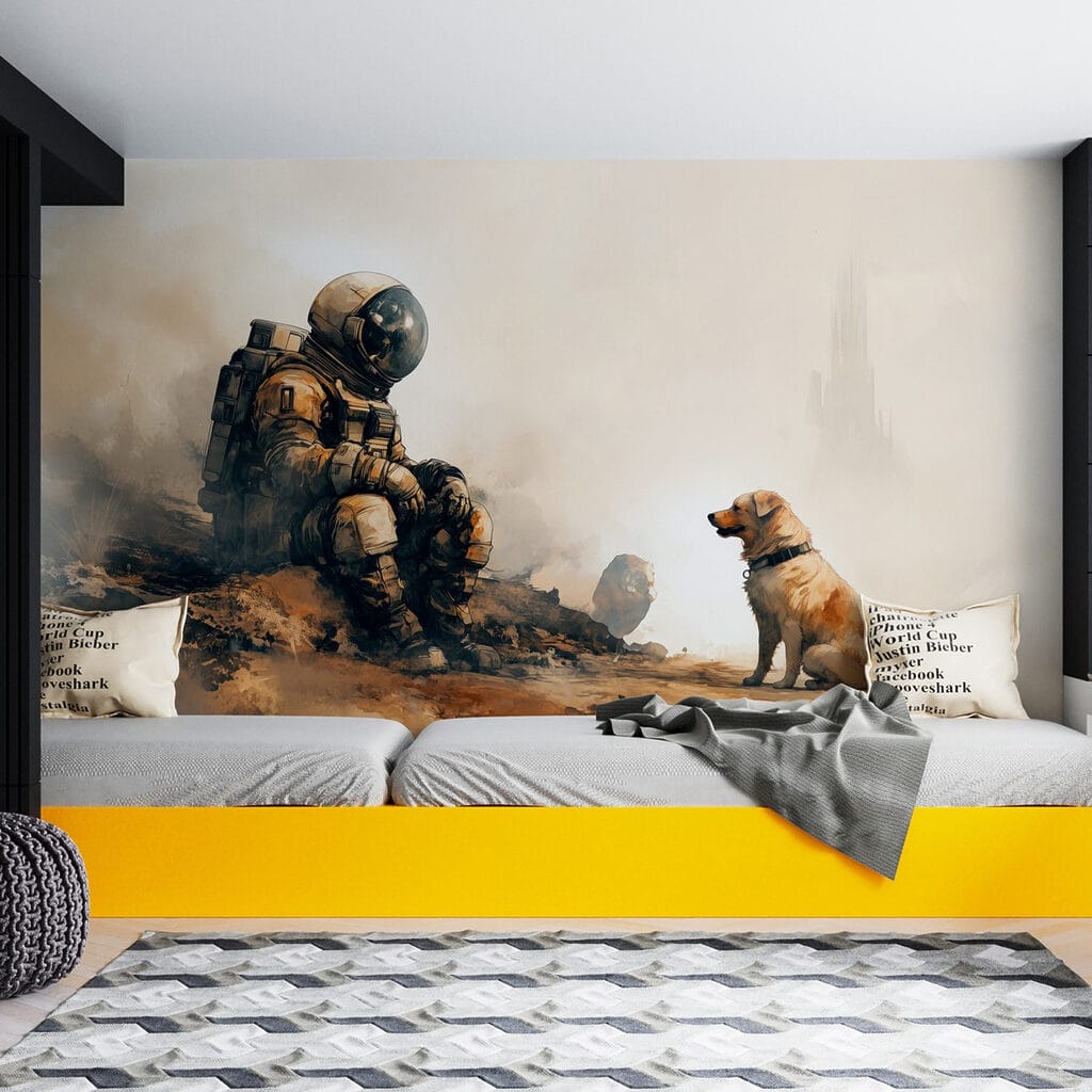 Astronaut ontmoet een hond — interieur 3