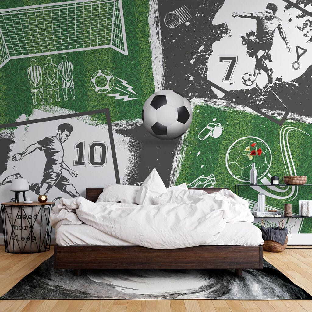 Groene en zwarte voetbalwereld — interieur 3