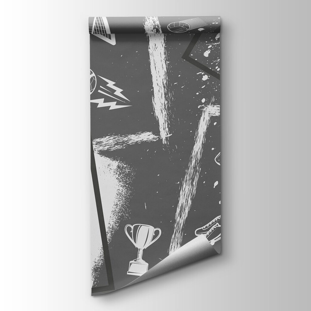 Voetbalactie in monochrome stijl — productweergave