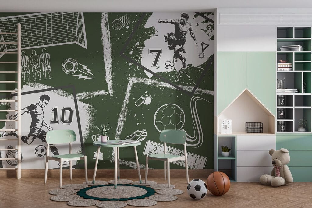 Collage van verschillende sportbeelden — interieur 2