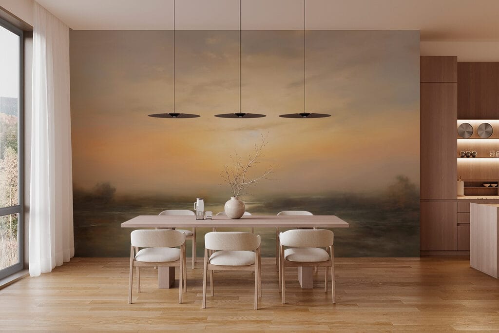 Avondlicht over stil water — interieur 2
