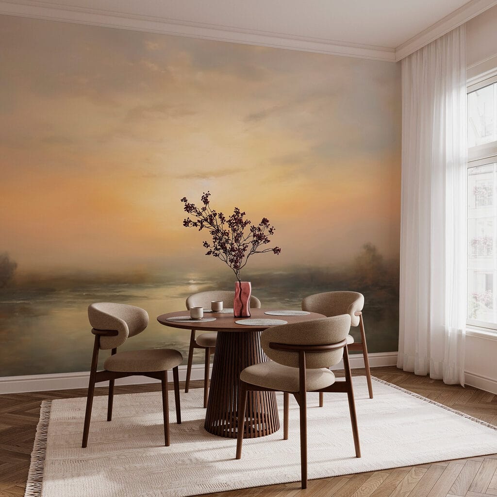Avondlicht over stil water — interieur 3