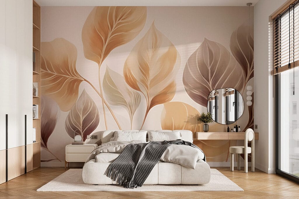 Bladeren in warme bruintinten — interieur 2