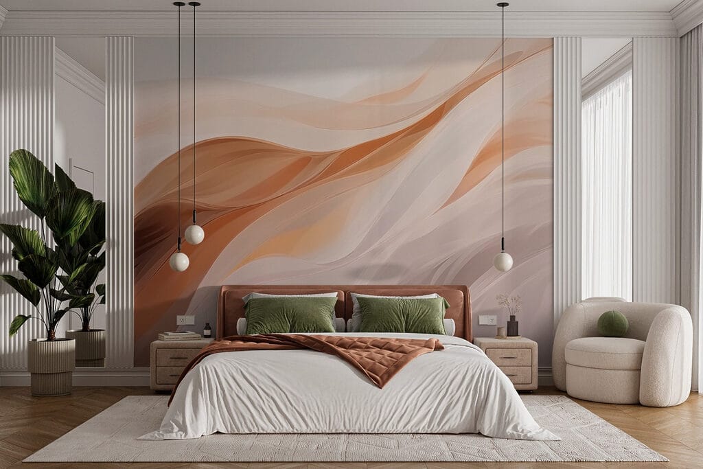 Golven in warme perziktinten — interieur 1