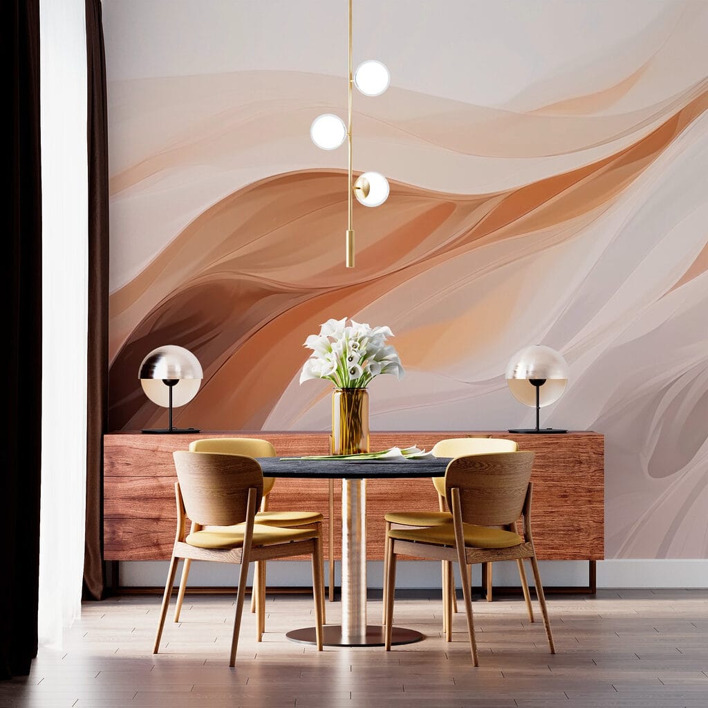 Golven in warme perziktinten — interieur 3