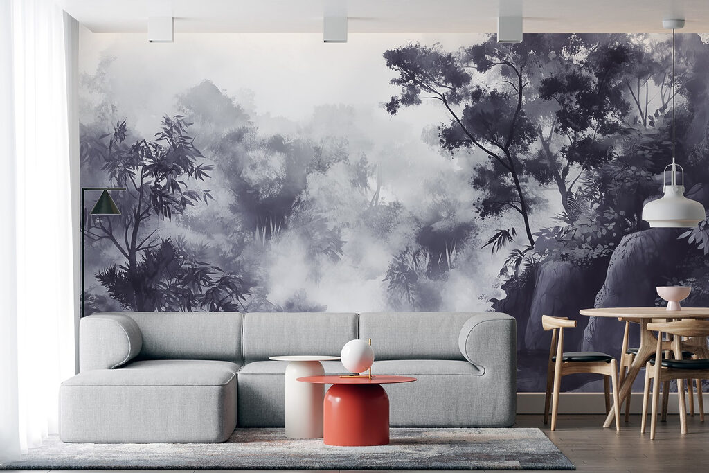 Bos op paarse rotsen — interieur 2