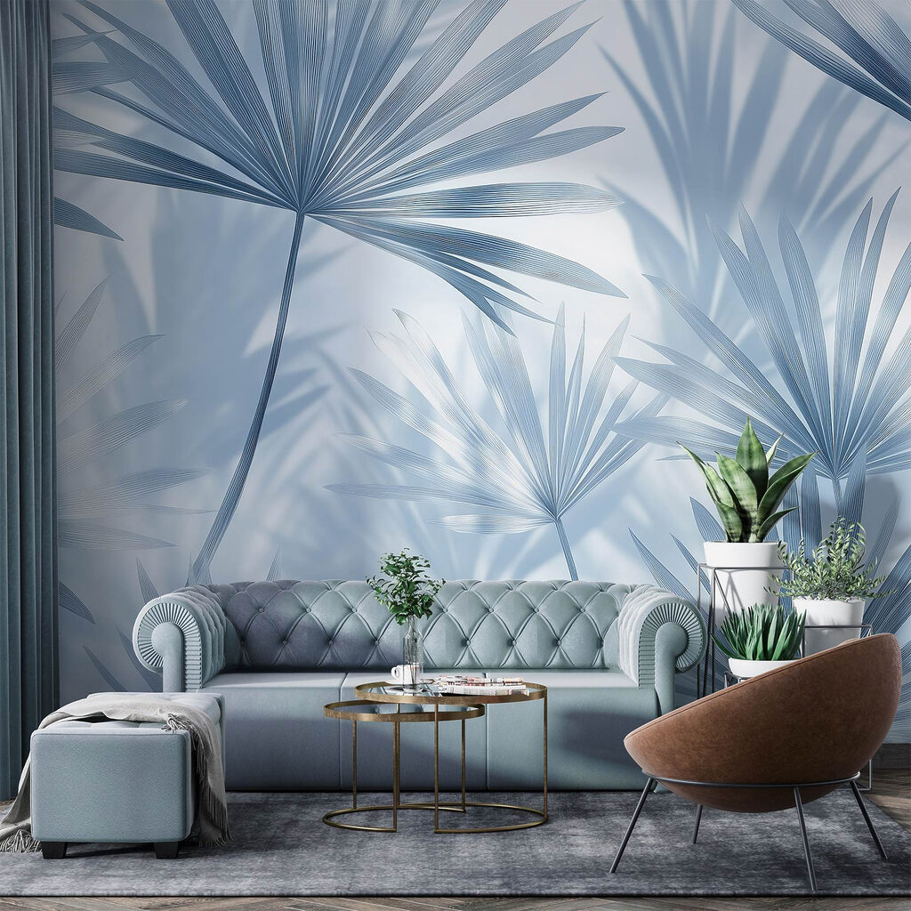 Delicate palmen in zachte tinten — interieur 2