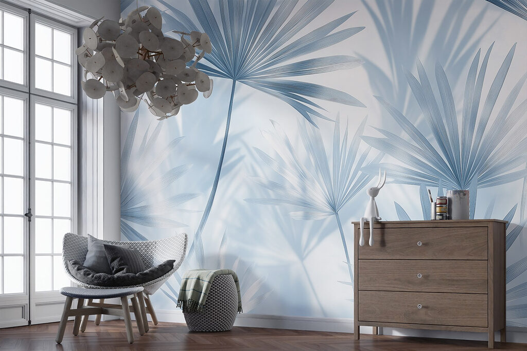 Delicate palmen in zachte tinten — interieur 4
