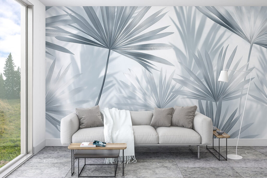 Zachte schaduwen van delicate palmbladeren — interieur 2