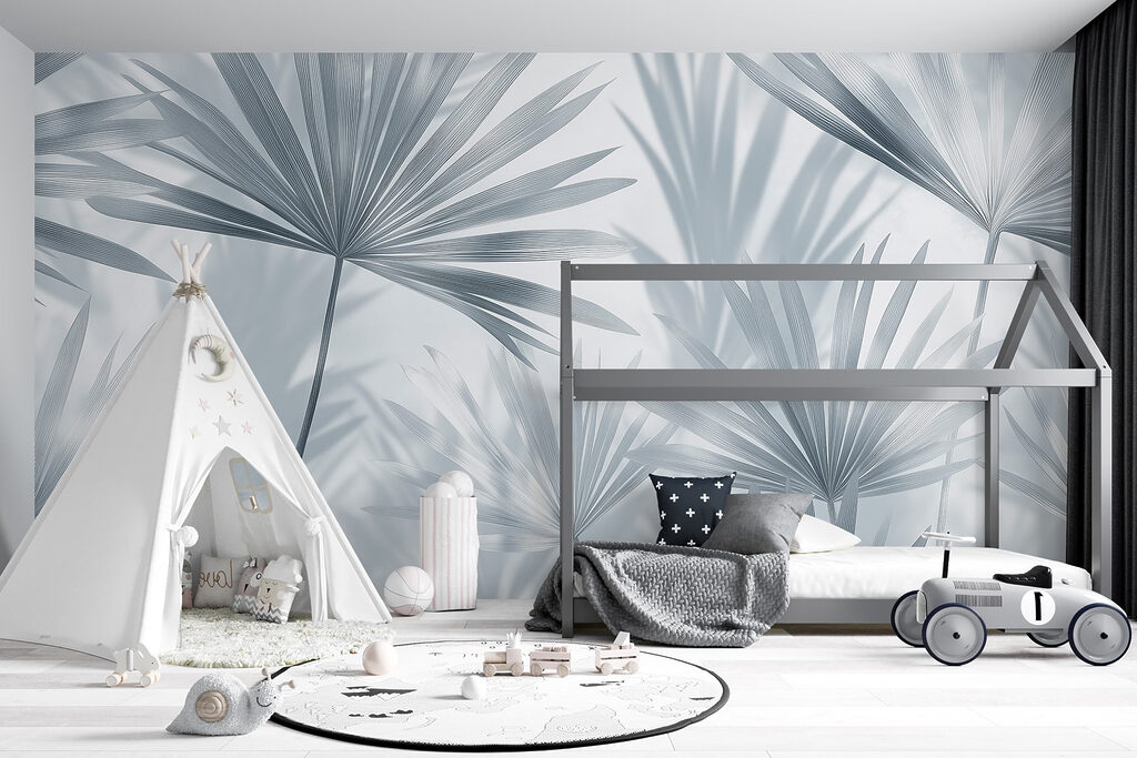 Zachte schaduwen van delicate palmbladeren — interieur 4
