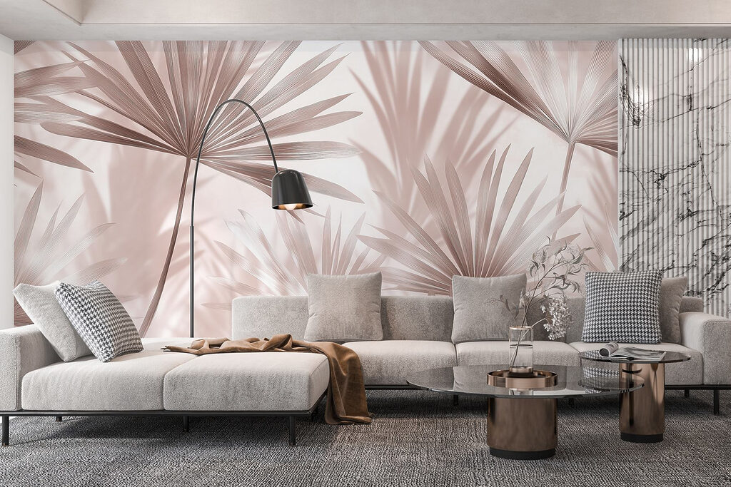 Palmwaaiers vol doorschijnend licht — interieur 1