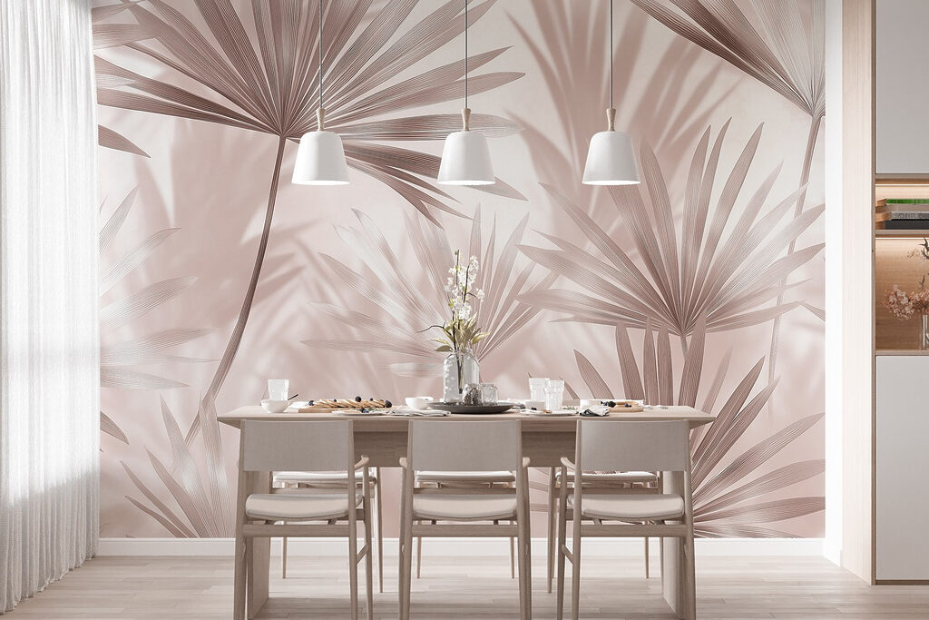 Palmwaaiers vol doorschijnend licht — interieur 2