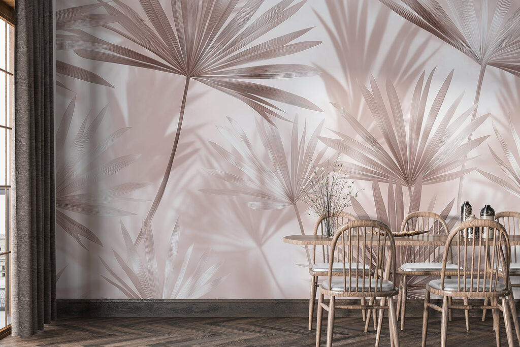 Palmwaaiers vol doorschijnend licht — interieur 3