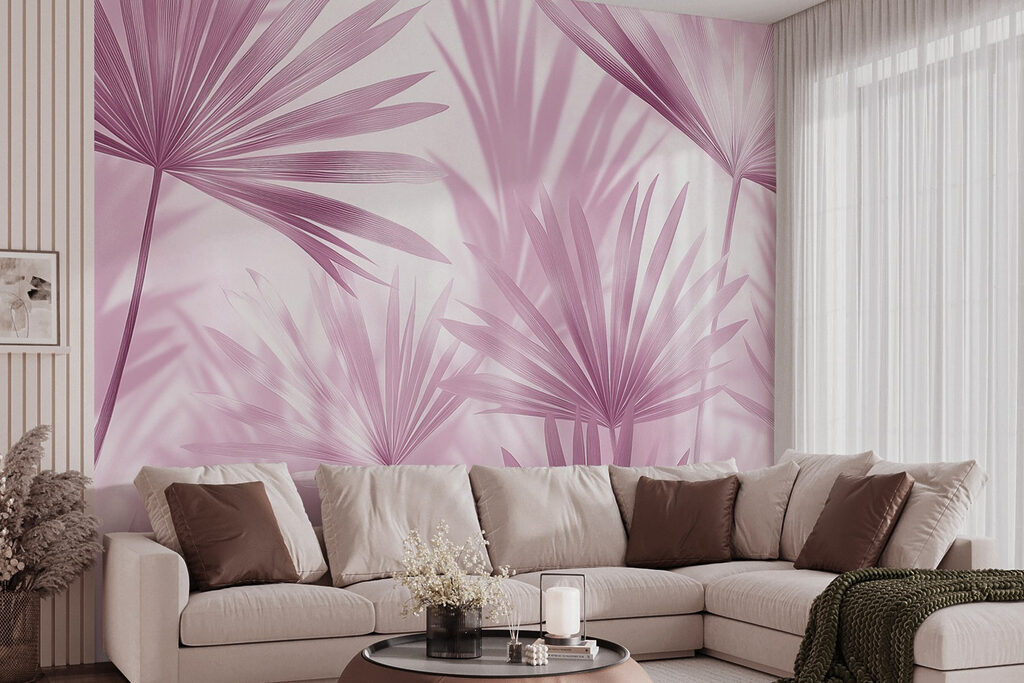 Palmwaaiers vol doorschijnend licht — interieur 1