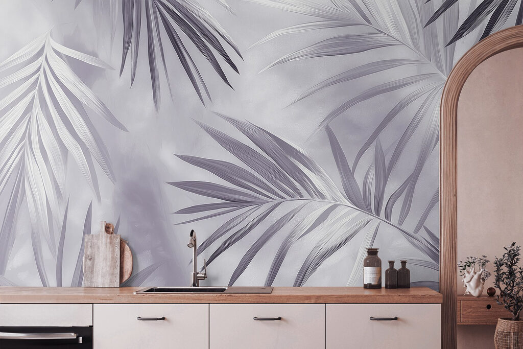 Slanke palmveren als schaduw — interieur 2