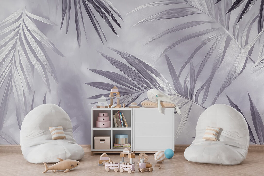 Slanke palmveren als schaduw — interieur 4