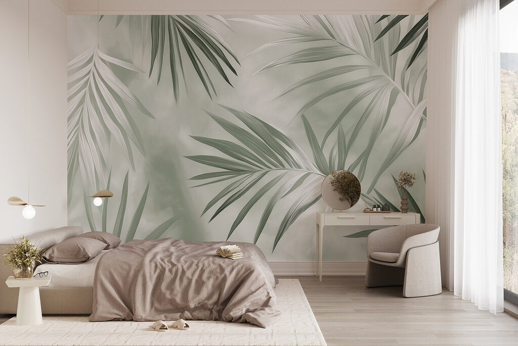 Slanke palmveren als schaduw — interieur 2