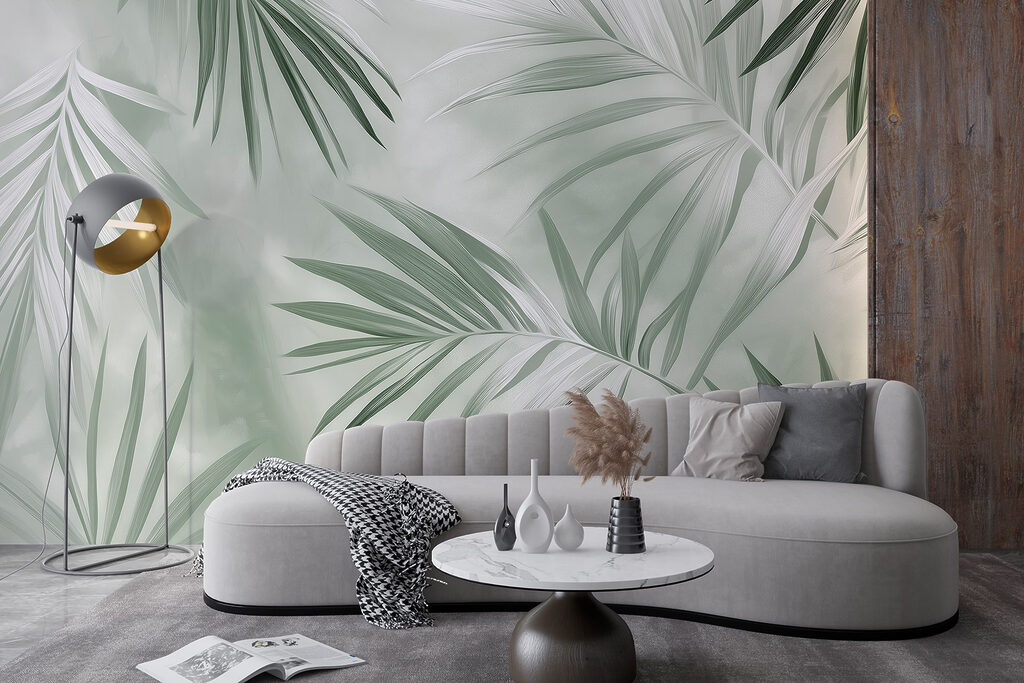 Slanke palmveren als schaduw — interieur 3