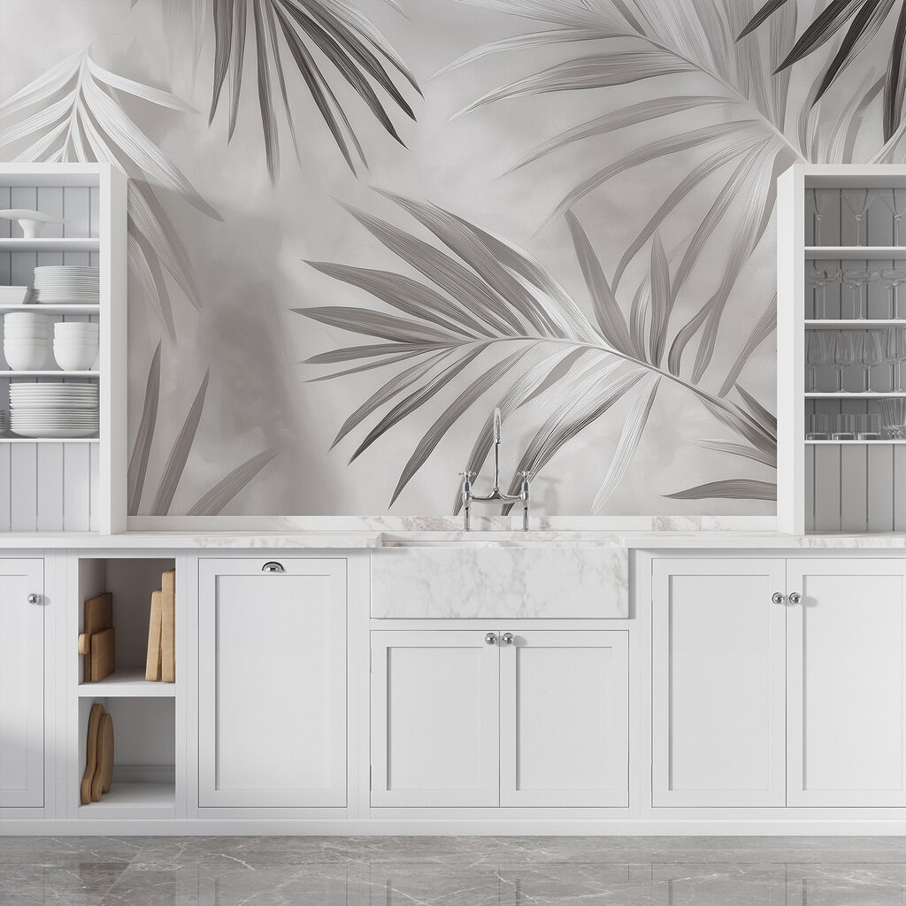 Slanke palmveren als schaduw — interieur 3