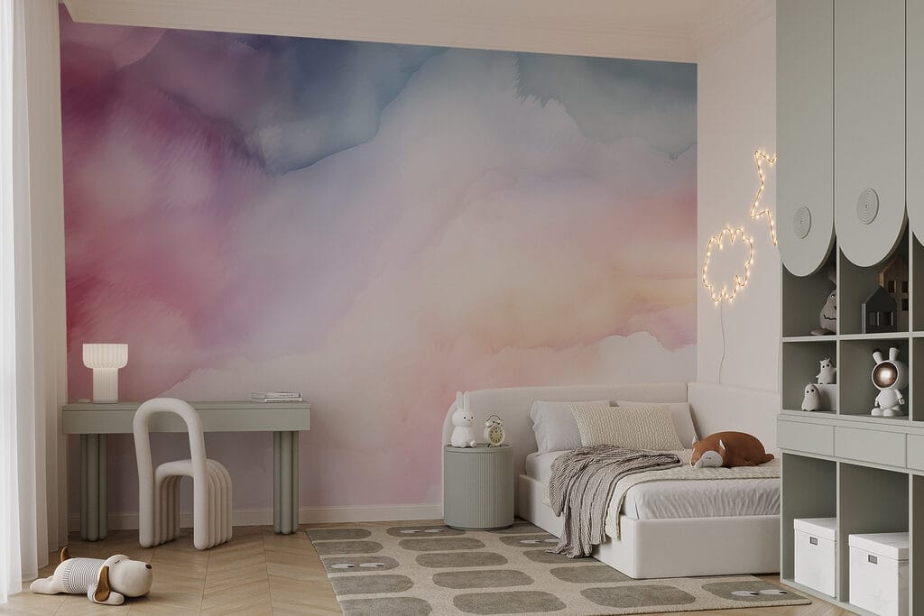Roze inkt ontmoet blauw — interieur 1