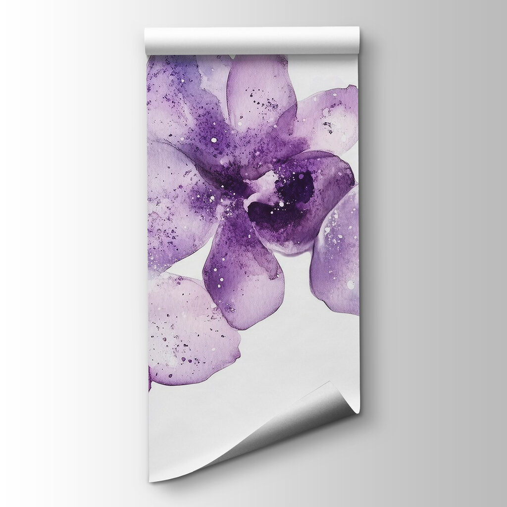 Paarse orchideeën in aquarel — productweergave