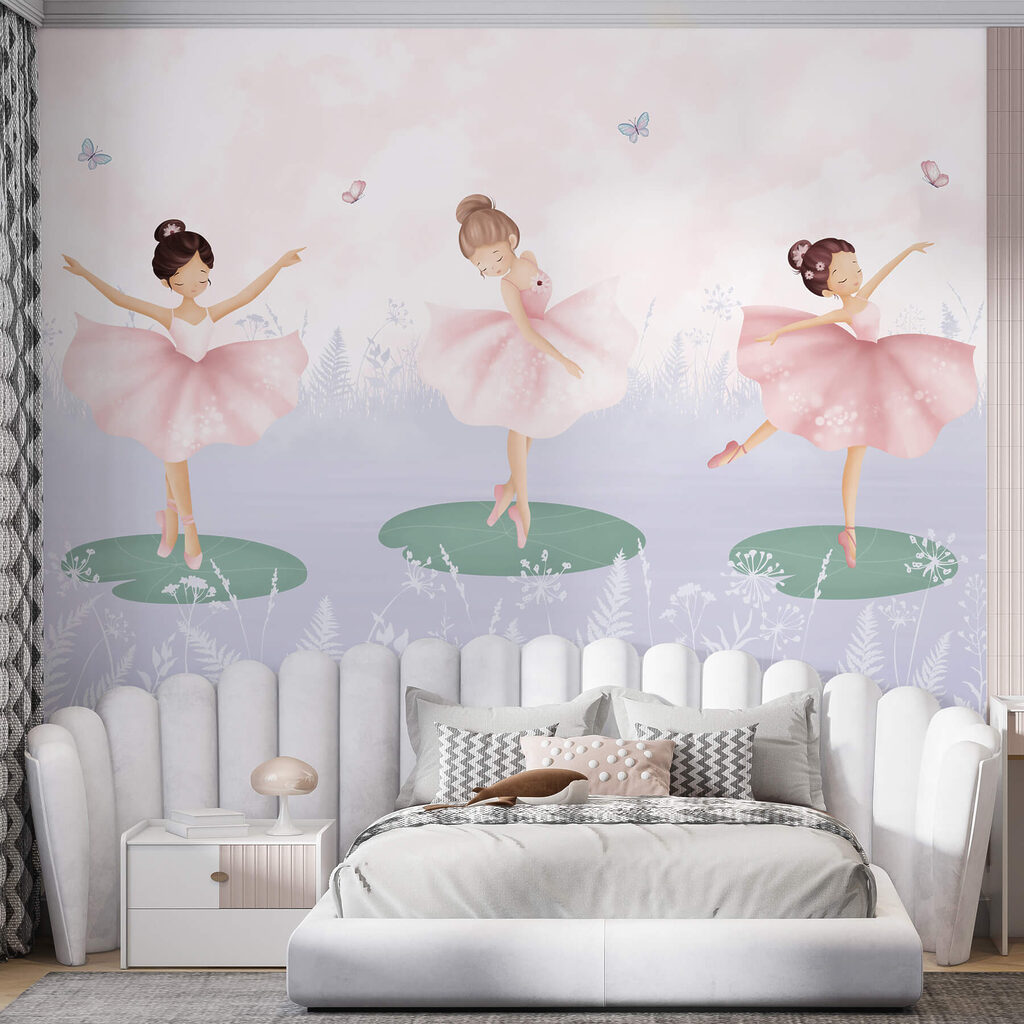 Drie ballerina's op waterlelies — interieur 1