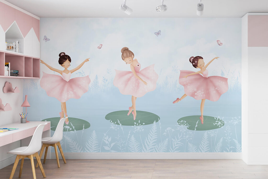 Drie danseresjes boven varens — interieur 1